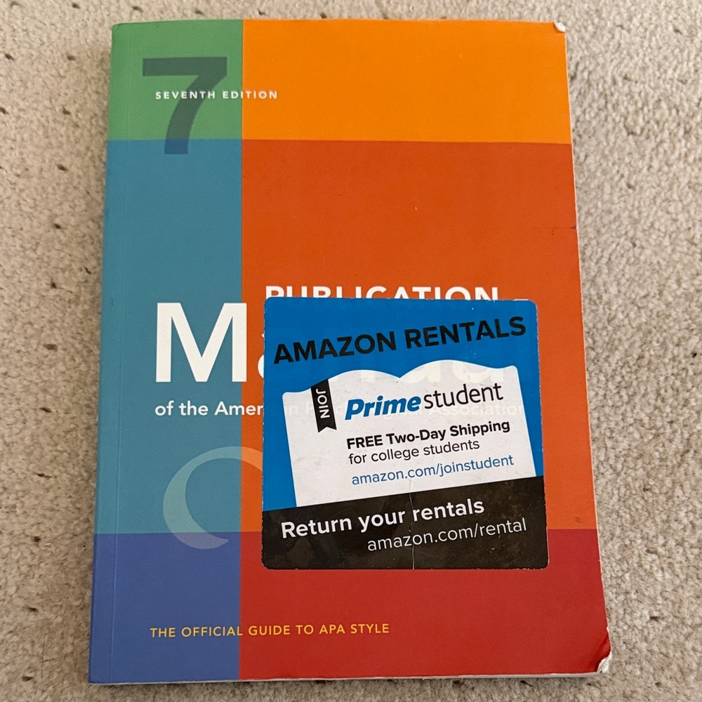 Publication Manual of the American Psychological Association